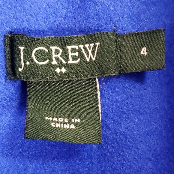 J Crew Womens Wool Factory Skirted Dress Coat Size 4 Blue‎ Formal Sophisticated - Picture 5 of 13